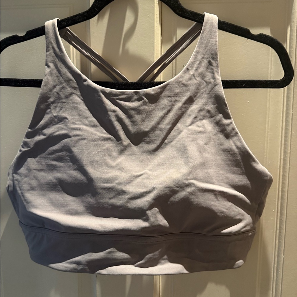 Lululemon Women's light Grey Sports Bra Size 12 - Picture 2 of 5